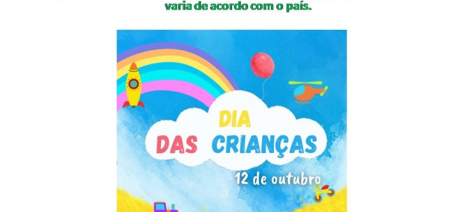 DIA DAS CRIANÇAS 12 DE OUTUBRO