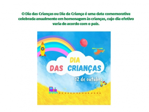 DIA DAS CRIANÇAS 12 DE OUTUBRO